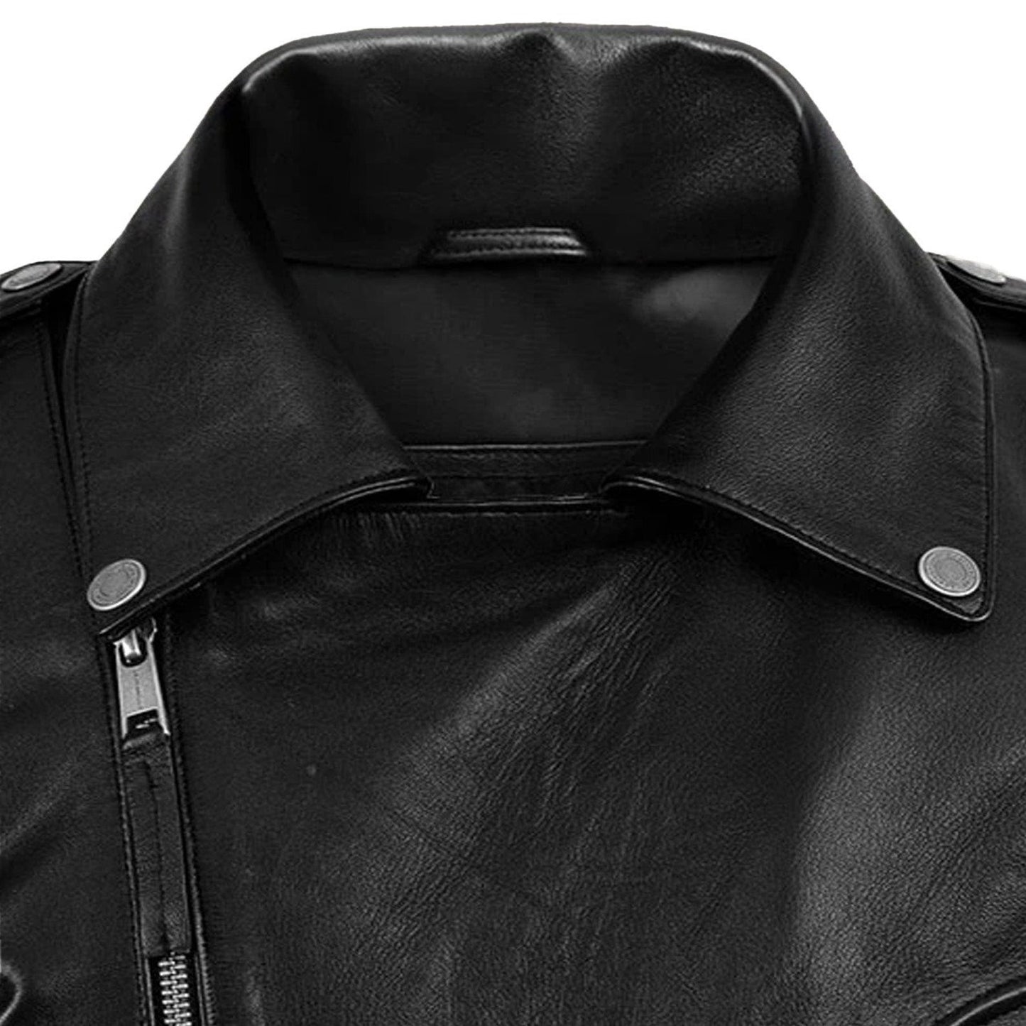 Men's Black Leather Jacket - Moto Leather Jacket