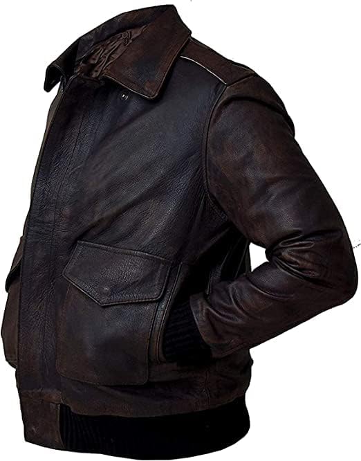 Men's A2 Aviator Retro Style Flight Leather Jacket