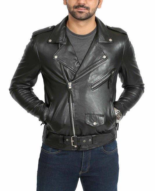 Leather Jacket For Men 100% Genuine All Colors leather Biker Motorcycle jacket